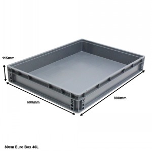 Heavy Duty Stacking Euro Box 80cm Size 1 (46 Litre)